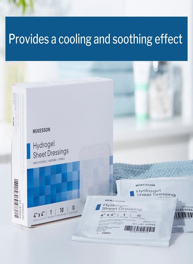 مكيسون ضمادات هيدروجيل من ماكيسون، معقمة، 4 بوصات × 4 بوصات، 10 قطع - Image 2